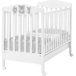 Pongo - Solid wood cot color White Grey