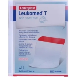 Leukomed T Plus Sensitive Skin - 5 dressings 8x10 cm