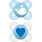 Start nanò 0-2M blue - 2 silicone teat pacifiers - assorted patterns