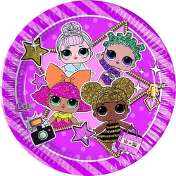 Lol Surprise - 8 paper plates of 20 Cm