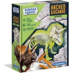 Archeogiocando Triceratops - Bright science game in the dark