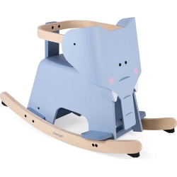 J08024 - Elefante a dondolo di legno