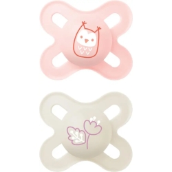 Start nanò -  2 silicone soother 0-2 months pink