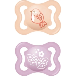 Air - rubber soothers 2-6 months in assorted colors