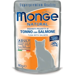 Natural adult tuna and salmon 80 gr