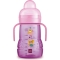 Trainer+ Space Love- Baby bottle with silicone spout 220 ml color pink