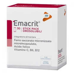 Emacrit - Iron and vitamins supplement 30 soluble Stick Pack
