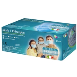 Mask 1 Chirurgica - 50 Type I surgical masks color blue