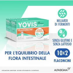 Yovis 20 Flaconcini da 10 ml - Integratore Di Fermenti Lattici E Probiotici