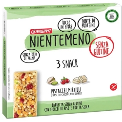 Nientemeno - bar with Pistachios and Blueberries 3 snacks