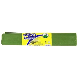 10 Garbage bags with green ties