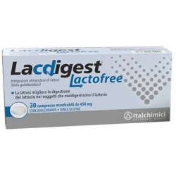 Lacdigest Lactofree - Food supplement 30 chewable tablets of 450 mg
