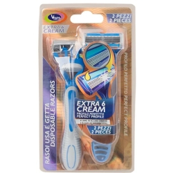 Extra 6 Cream - 2 Disposable razors