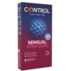 Sensual Xtra Dots - 6 condoms with 264 points of pleasure