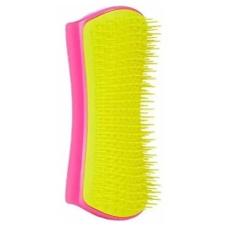 Dangling and Grooming Brush - Pink / Yellow