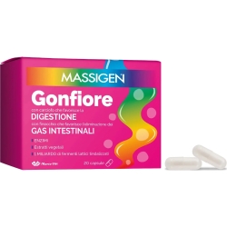 Massigen Gonfiore - Food Supplement for Intestinal Gas 20 pills