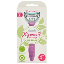 Extreme 3 Beauty Eco green - Woman razor with 4 spare heads