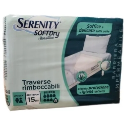 Soft dry sensitive - 15 bed pads 80x180 cm