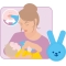 Oral Care Rabbit - Child's oral hygiene glove color Arctic Blue