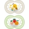 Original - 2 Soothers with silicone teat 6m + in assorted neutral colors