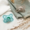 Original - 2 Soothers with silicone teat 6m + in assorted neutral colors