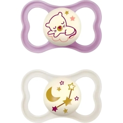 Air Night - 2 Silicone pacifiers 6m+ pink color