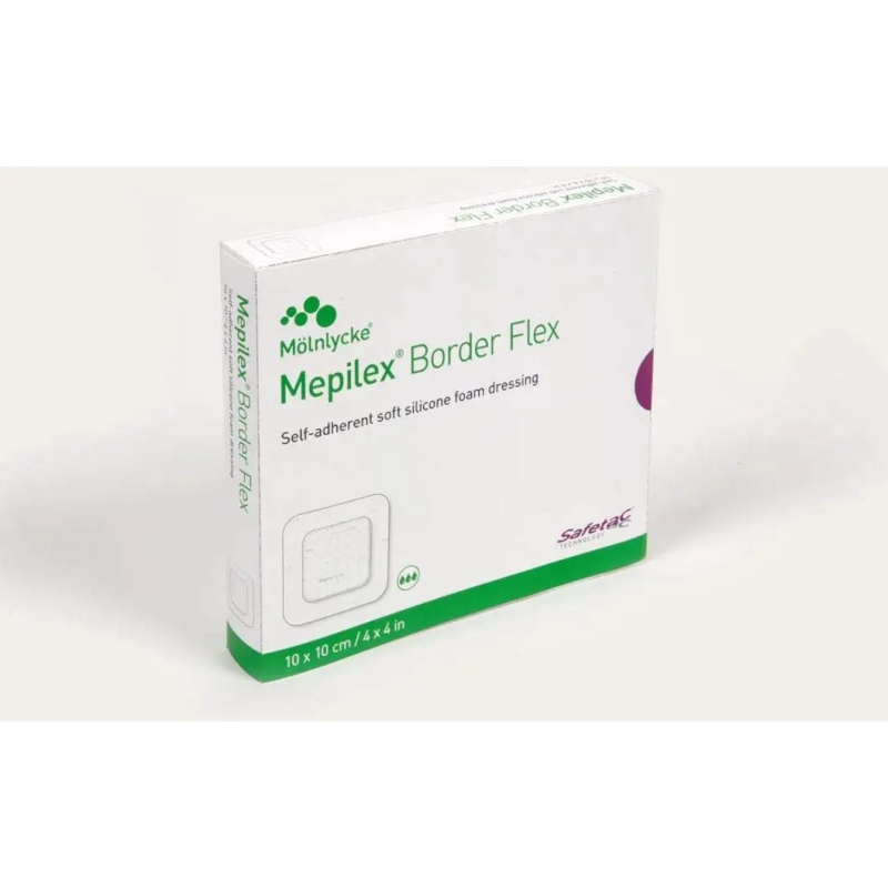 Mepilex border flex - 5 dressings self-adhering silicone size 10x10 cm