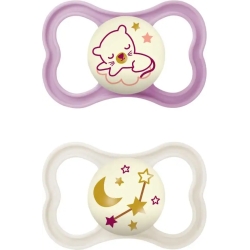 Air Night - 2 Silicone pacifiers 16m+  pink color