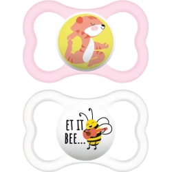 Air 16M + - 2 Female Silicone Soothers - assorted colors