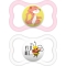 Air 16M + - 2 Female Silicone Soothers - assorted colors