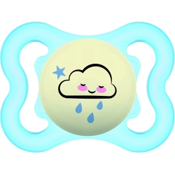 Supreme Night - Silicone pacifiers 2-6m blue