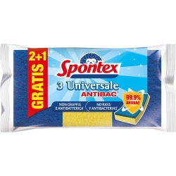 3 antibacterial general purpose sponges