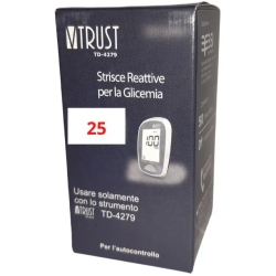 Vtrust - 25 blood glucose test strips for Td 4279 device
