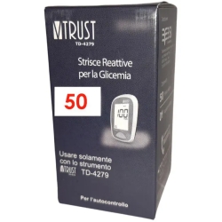 Vtrust - 50 blood glucose test strips for Td 4279 device