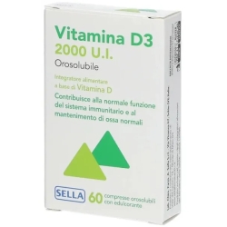 Vitamina D3 2000 UI Orosolubile bone health supplement 60 Soluble tablet
