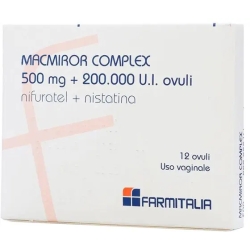 Macmiror Complex 500 mg + 200.000 UI - 12 vaginal ovules for candida