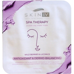 Antioxidant mask in fabric with purple clay