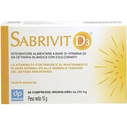 Sabrivit D3 - bone health supplement 60 Soluble tablet orange flavor
