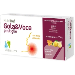 Nutridef Gola & Voce Lung Health Supplement 20 Lozenges honey lemon