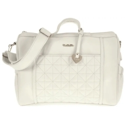 Pastel - White quilted walking bag