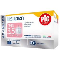 Insupen Advanced - 100 needles 34G of 3,5 mm for pen injectors
