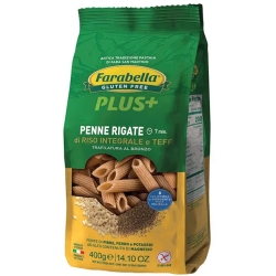 Penne Rigate with brown rice and Teff - Gluten free pasta 400 g