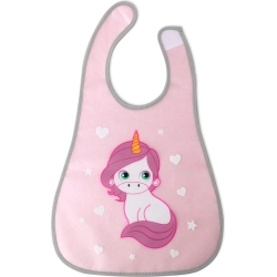 Waterproof bib - pink unicorn