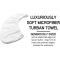 White hair turban towel