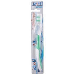 Anti-plaque toothbrush with soft bristles - assorted colors