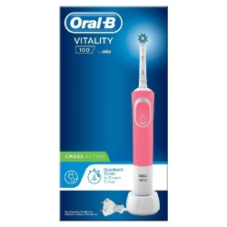 Vitality - Rechargeable Electric Toothbrush 100 CrossAction Pink