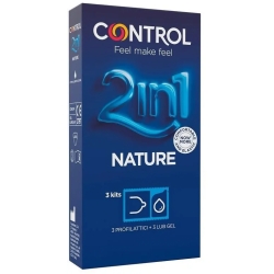 2 In 1 - 3 Nature prophylactic + lube gel nature