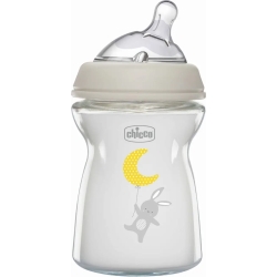 NaturalFeeling - Glass Baby Bottle 0M + 250 ml Slow Flow