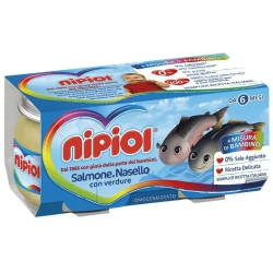 Salmon and Hake with vegetables - Baby food 2x80 g