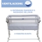 Next2Me PopUp - Grey Mist co-sleeping cot